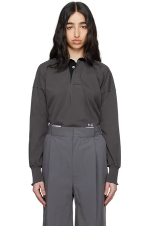Maison Margiela Gray Printed Logo Polo