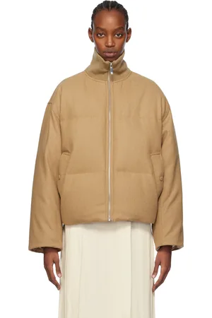Totême Beige Funnel Neck Down Jacket