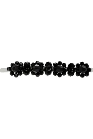 Simone Rocha Silver & Black Flower Hair Clip