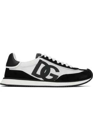 Dolce & Gabbana White & Black Mixed-Material 