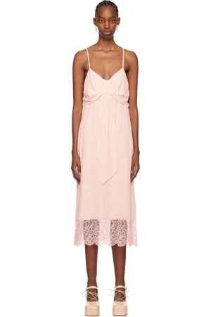 Simone Rocha Pink Bow Midi Dress