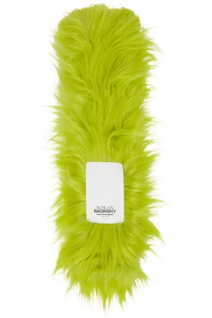 Ruslan Baginskiy Faux-Fur Logo-Patch Scarf