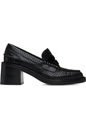 RAG&BONE Black Carter Leather Loafer Heels