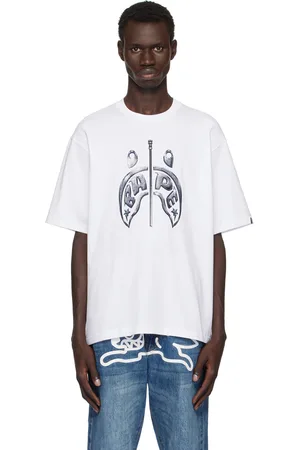 BAPE White Mad Shark Photo Print Relaxed Fit T-shirt