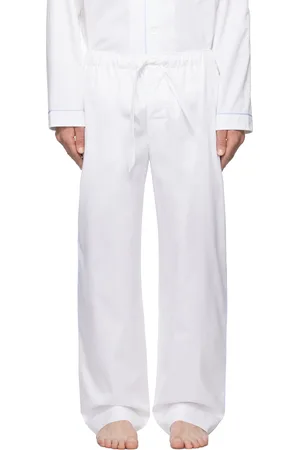 Tekla White Sateen Pyjama Pants