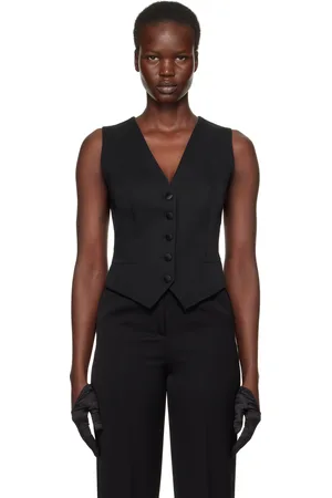 Dolce & Gabbana Black Gabardine Wool Vest