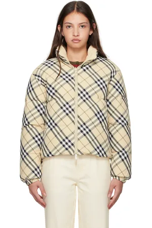 Burberry Beige Check Reversible Down Jacket