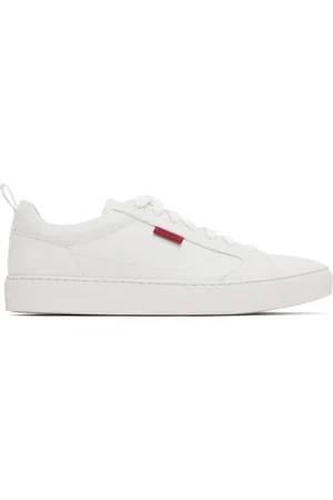 HUGO BOSS White Cupsole Faux-Leather Sneakers