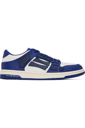 AMIRI White & Blue Skel-Top Low Sneakers