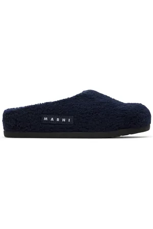 Marni Kids Navy Fussbett Sabot Mules