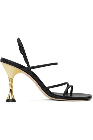Studio Amelia Black Helix 90 Heeled Sandals