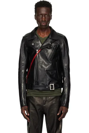 Rick Owens Black Porterville Lukes Stooges Leather Jacket
