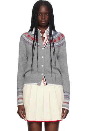 Thom Browne Gray Rose Cardigan