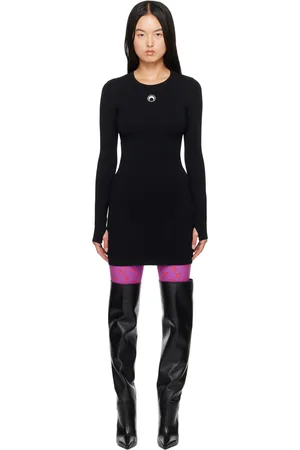 Marine Serre Black Moon Logo Minidress