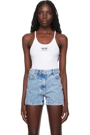 Moschino White Patch Tank Top