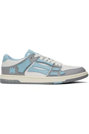 AMIRI Blue & Gray Varsity Skel Top Low Sneakers