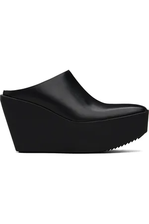 Rick Owens Black Sliver Platform Mules
