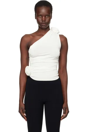 MAGDA BUTRYM White One Shoulder Top