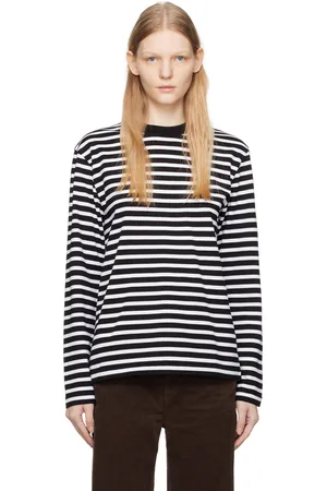 Maison Kitsuné Black & White Tricolor Fox Long Sleeve T-Shirt