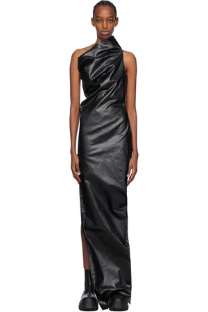 Rick Owens Black Athena Denim Maxi Dress