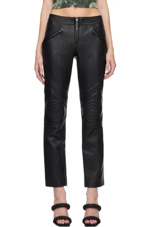 Alexander Wang Moto Slim-Leg Lambskin Leather Pants