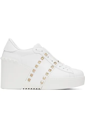 VALENTINO GARAVANI White Wedge Sneakers