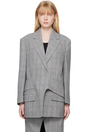 Recto Gray Wrap Blazer