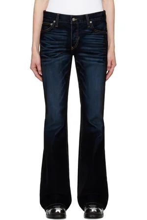 Cout de la Liberte Black Jimmy Stretch Suede Flare Jeans