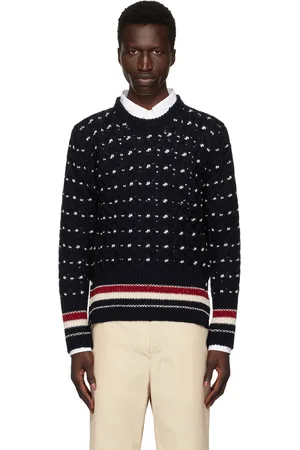 Thom Browne Navy Wool Sweater