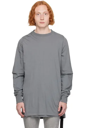 Rick Owens Gray Porterville Hustler Long Sleeve T-Shirt