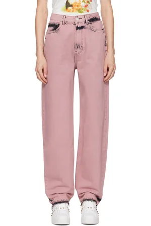 Moschino Pink Frayed Jeans