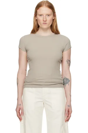 Filippa K Taupe Fine Rib T-Shirt