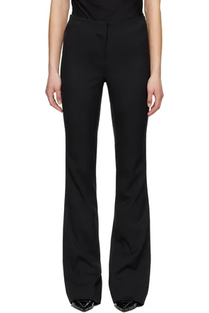 Entire Studios Black Slim Flare Wool Trousers