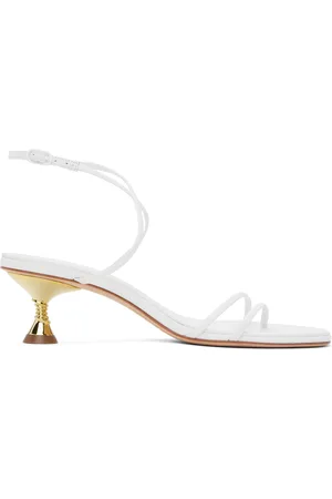 Studio Amelia White Helix 50 Heeled Sandals
