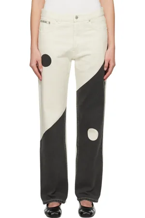 Moschino Off-White & Black Iconic Archive Tao Jeans