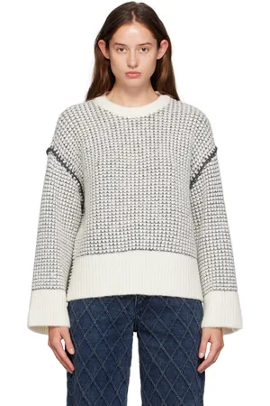 RAG&BONE Gray & White Katie Sweater