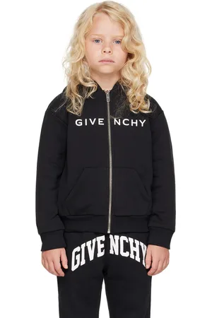 Givenchy Kids Black Printed Logo Hoodie