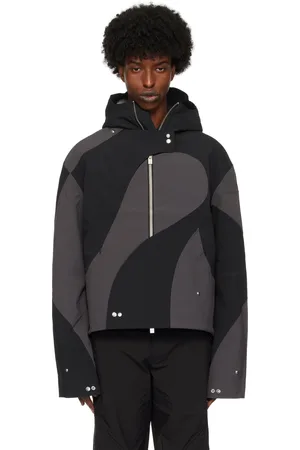 HELIOT EMIL Black & Gray Trident Technical Jacket