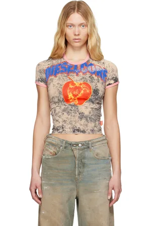 Diesel Gray T-Uncuties-Short-Q1 T-Shirt
