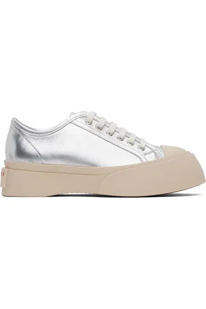 Marni Silver Pablo Lace-Up Sneakers