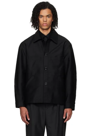 LEMAIRE Black Twisted Sleeve Workwear Jacket