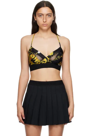 VERSACE Black Chain Couture Tank Top