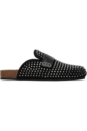 J.W.Anderson Black Crystal Mule Loafers