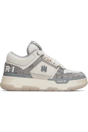 AMIRI Gray & Off-White Bandana Denim MA-1 Sneakers