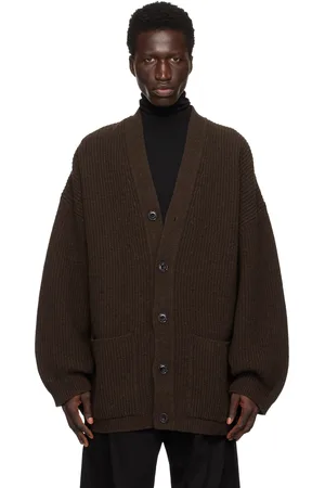 LEMAIRE Brown Felted Cardi Cardigan