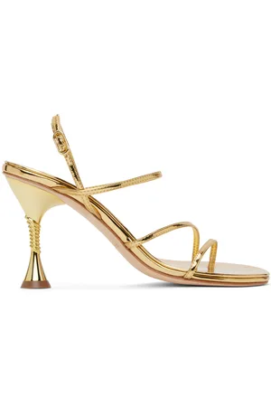 Studio Amelia Gold Helix 90 Heeled Sandals