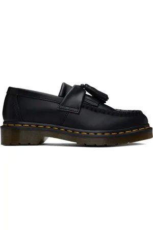 Dr. Martens Adrian Yellow Stitch Leather Tassel Loafers