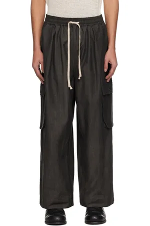 JAN JAN VAN ESSCHE Gray O-Project Brushed LT Canvas Easy Cargo Pants