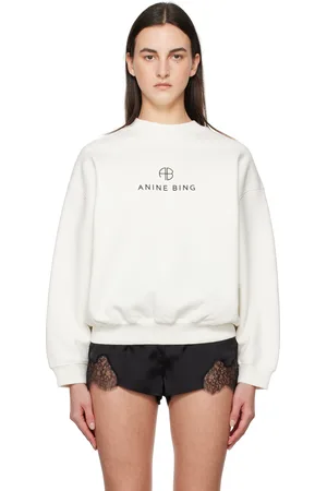 ANINE BING Off-White Jaci Monogram Sweatshirt