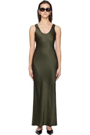 ANINE BING Khaki Camille Midi Dress